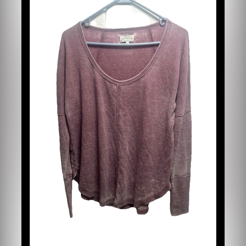 Lucky Brand Women's Dusty Rose Waffle Knit Shirt